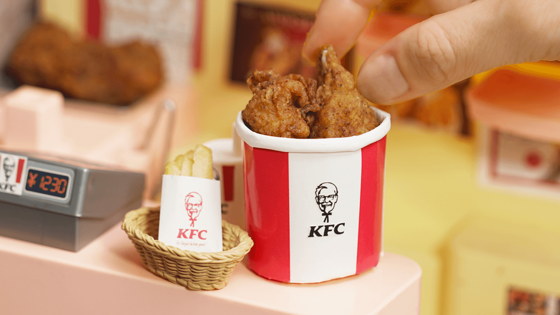 ミニチュア】ケンタッキーのフライドチキンを再現してみた?【ちびめし 