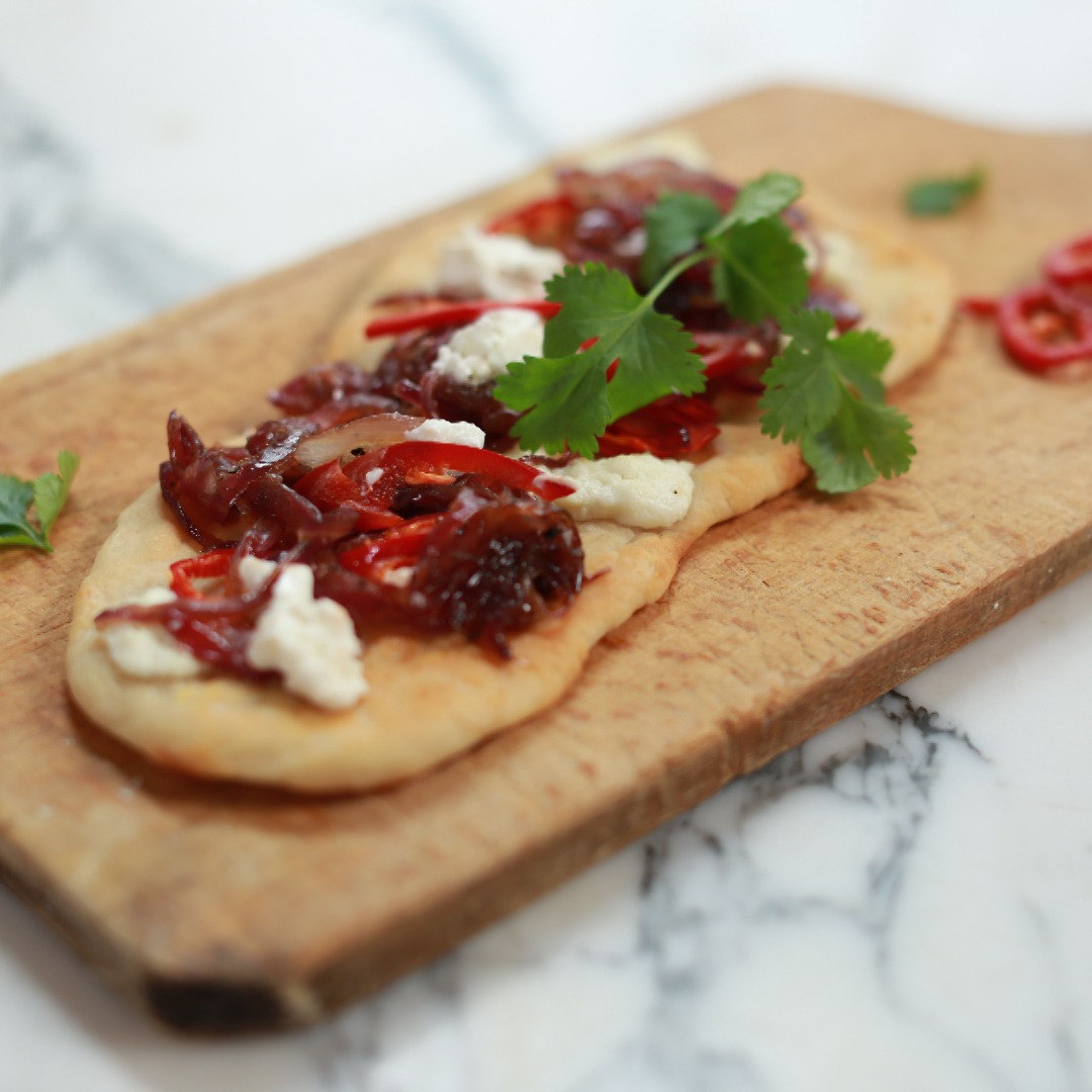 Caramelised Onion, Goat Cheese and Chilli Naan Tastemade