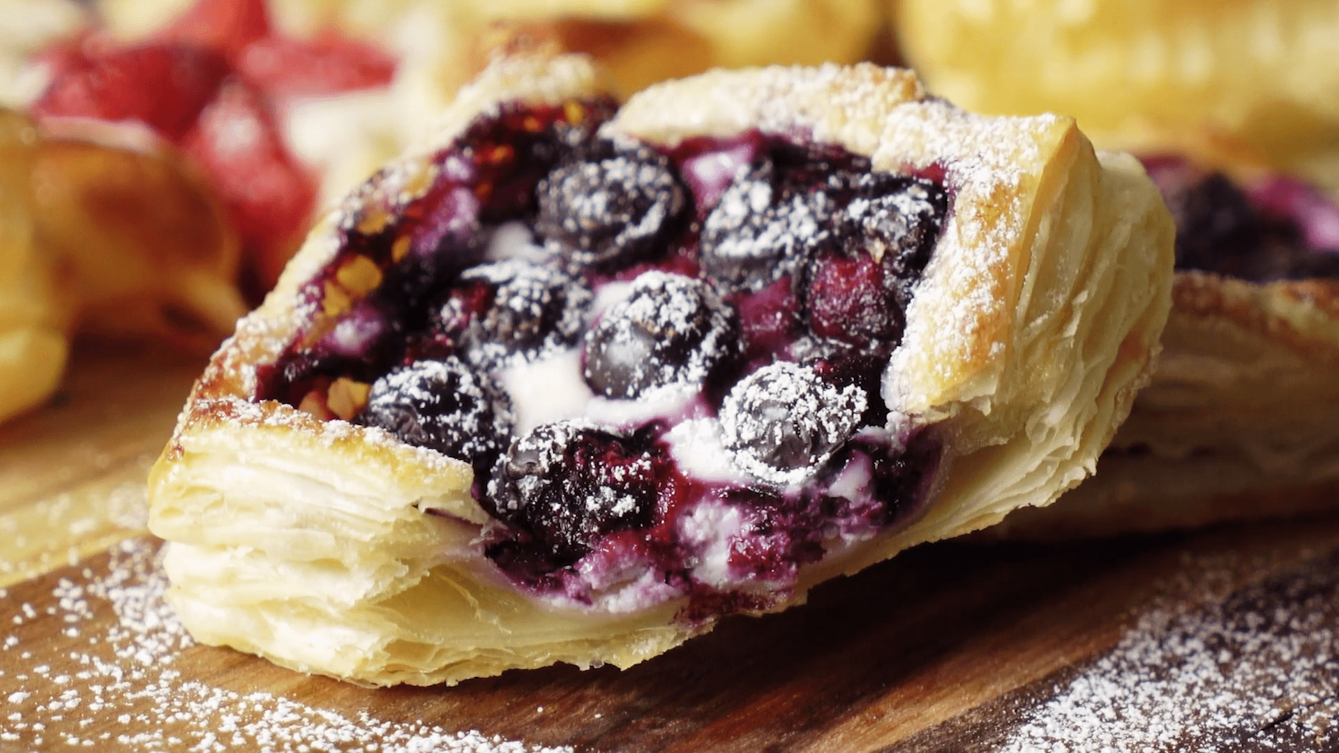 Blueberry Puff Pastry - Pies and Tacos