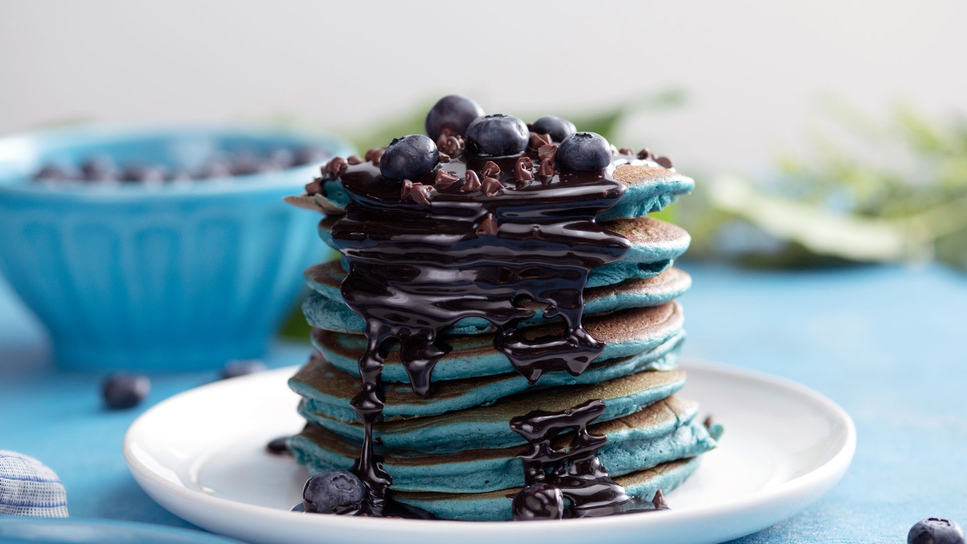 blue pancake