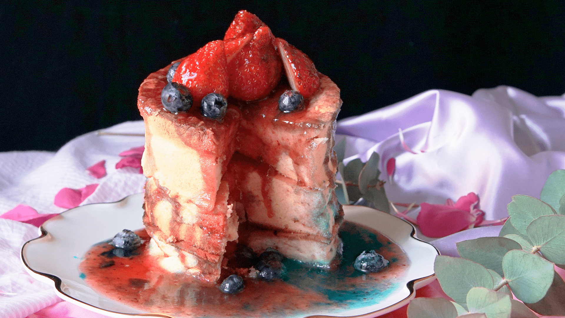 Cotton Candy Souffle Pancake | Tastemade