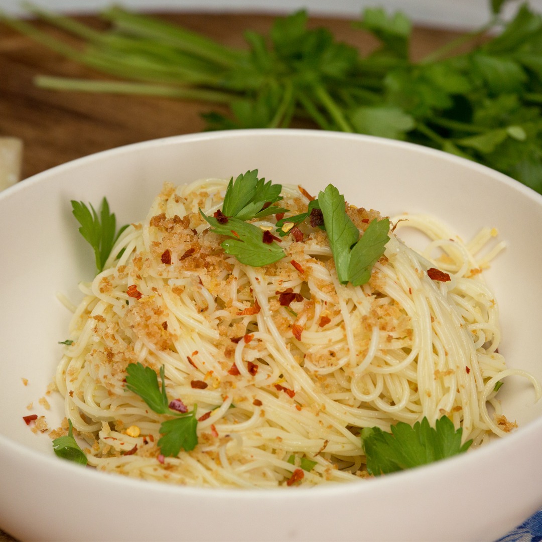 Lemon Capellini Salad - Angel Hair Pasta - Salads with Anastasia