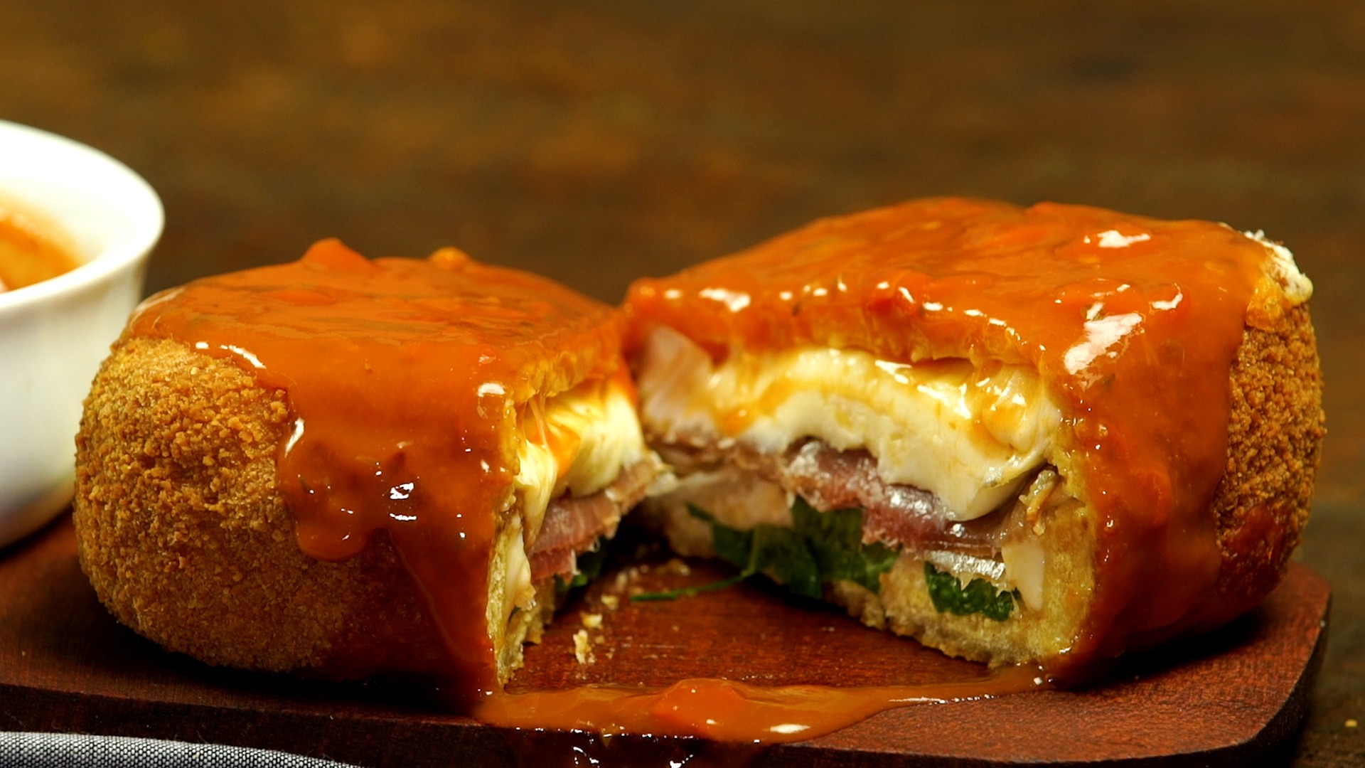 Deep Fried Pizza Burger