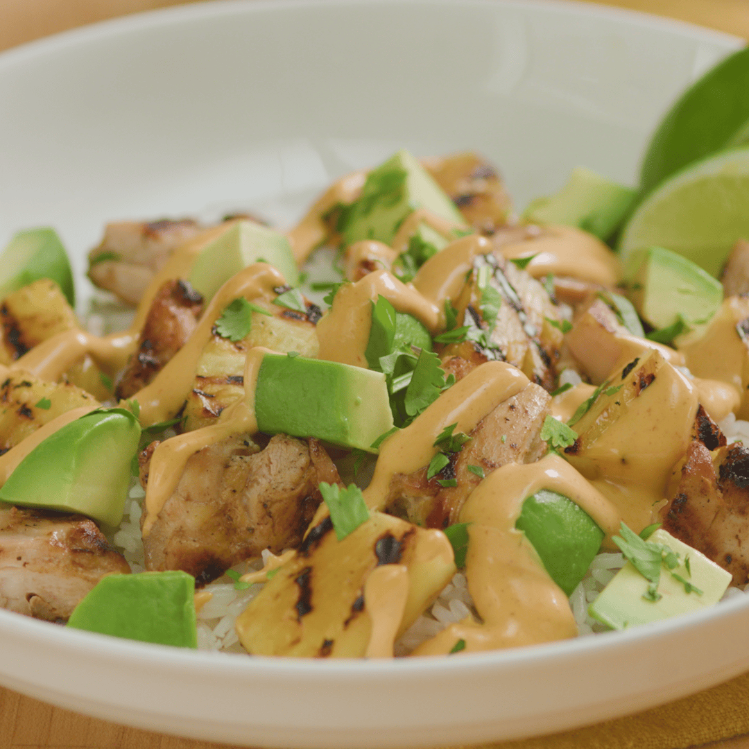 Grilled Pineapple Chicken Adobo Bowls Tastemade 1872