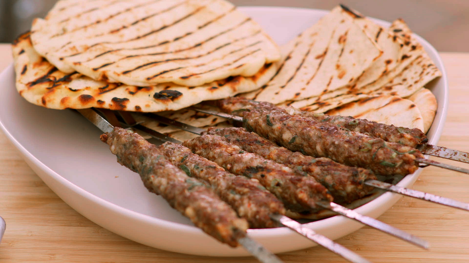 Skewered Beef and Scallions