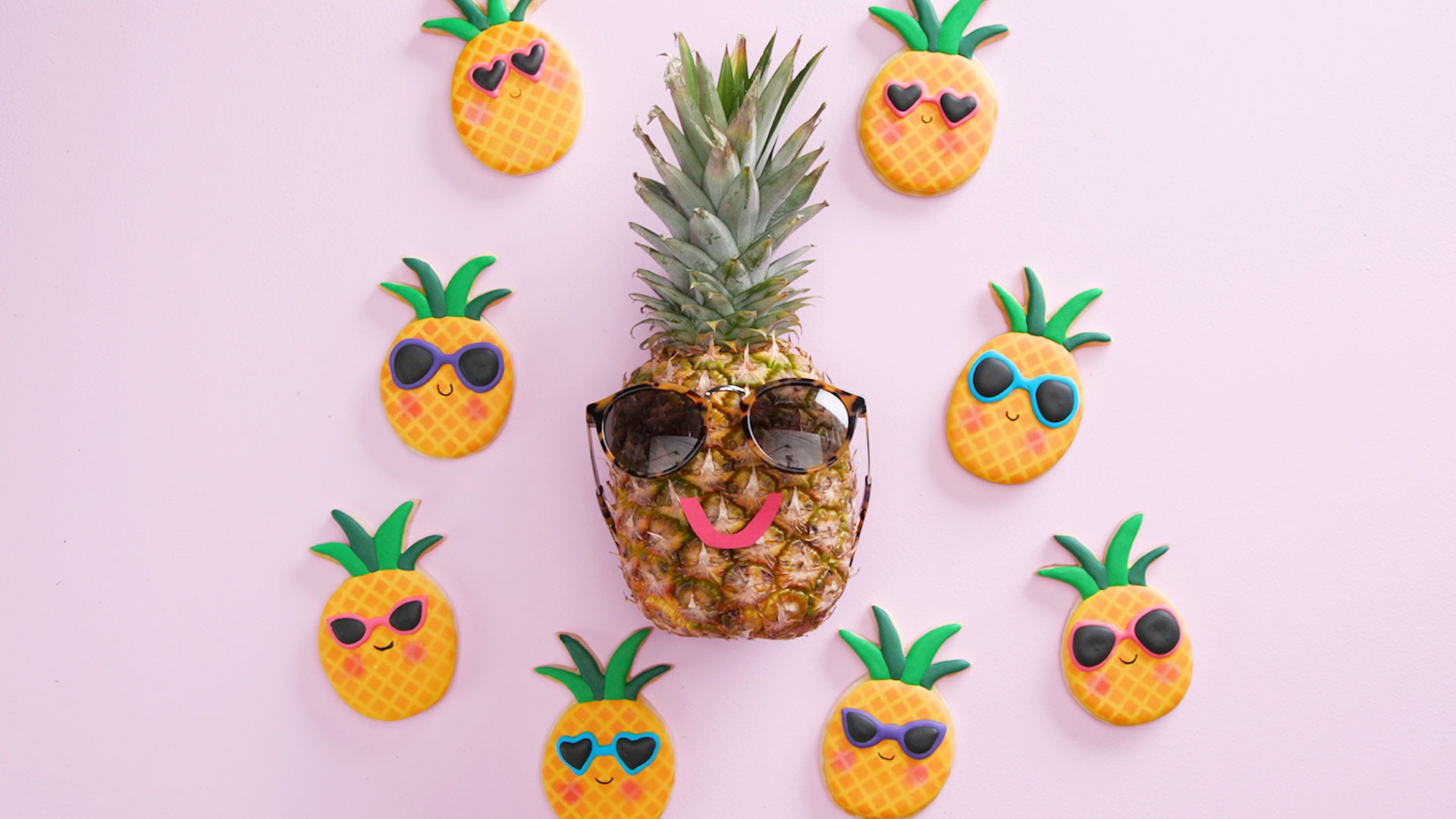 Cool Pineapple Decorated popular Sugar Cookies