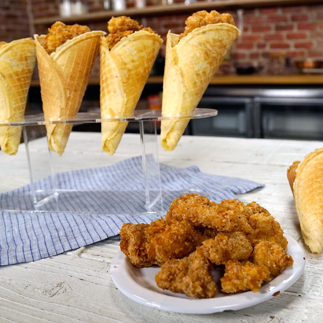 Chicken and Waffle Cones Recipe