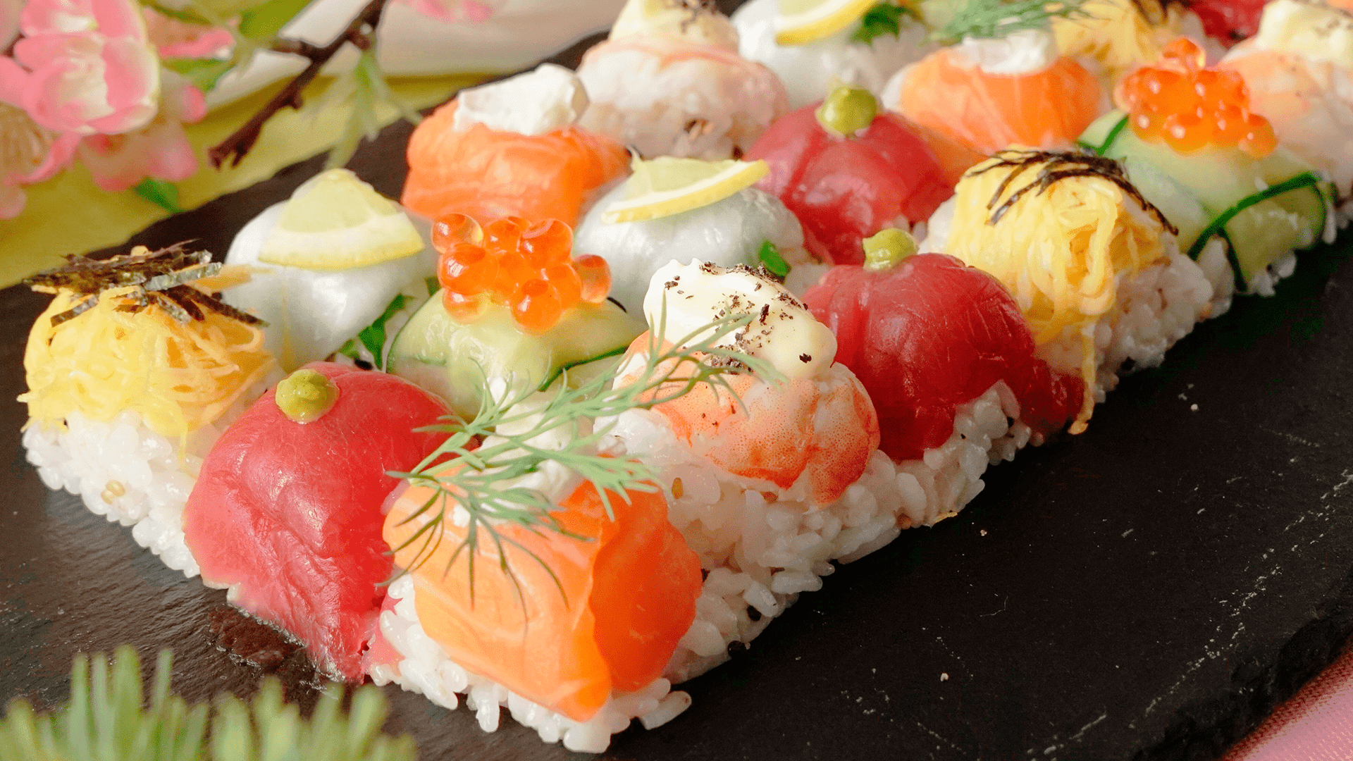 Ice-Tray Sushi Blocks Recipe