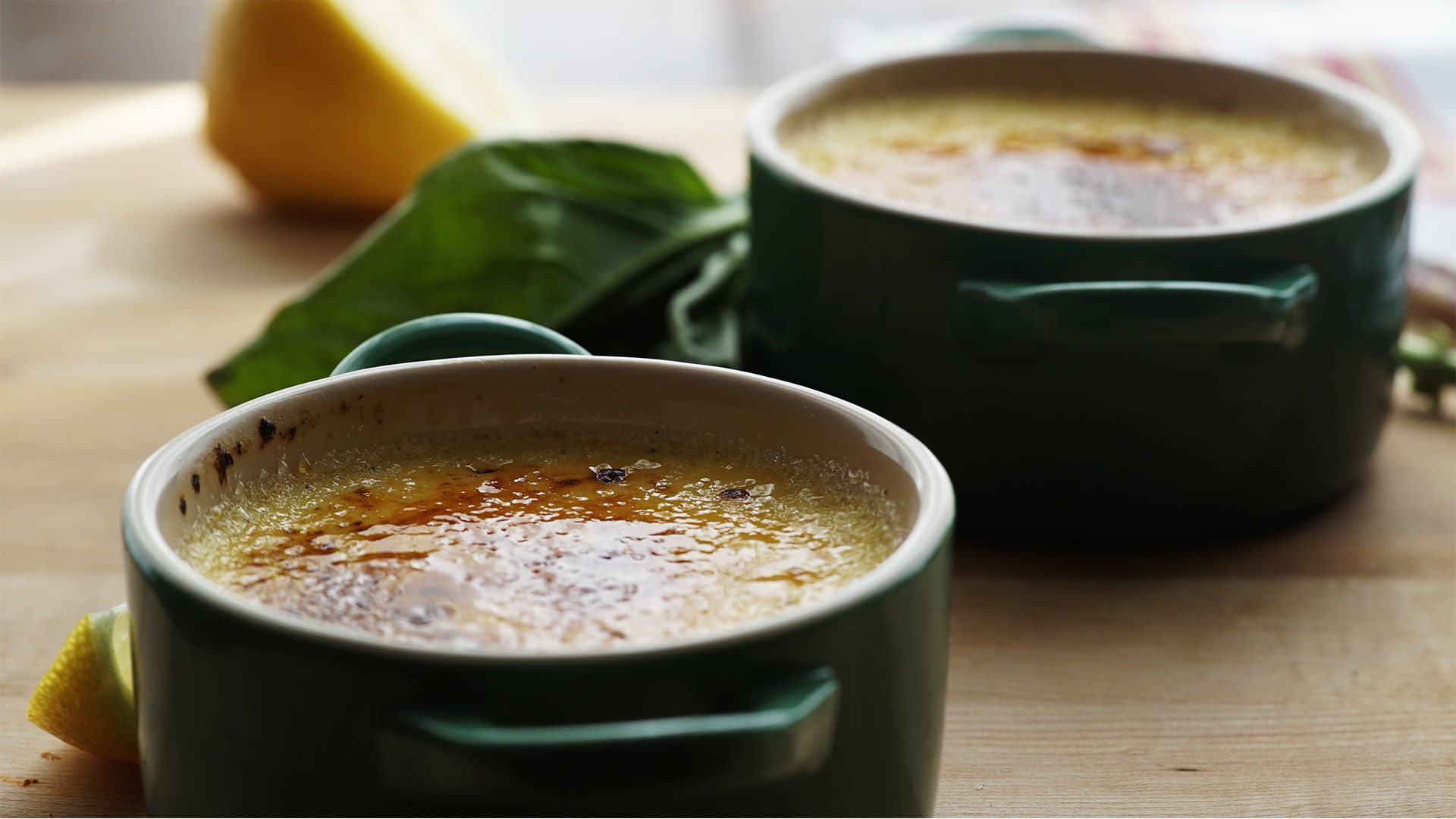 Lemon Basil Cr me Brulee