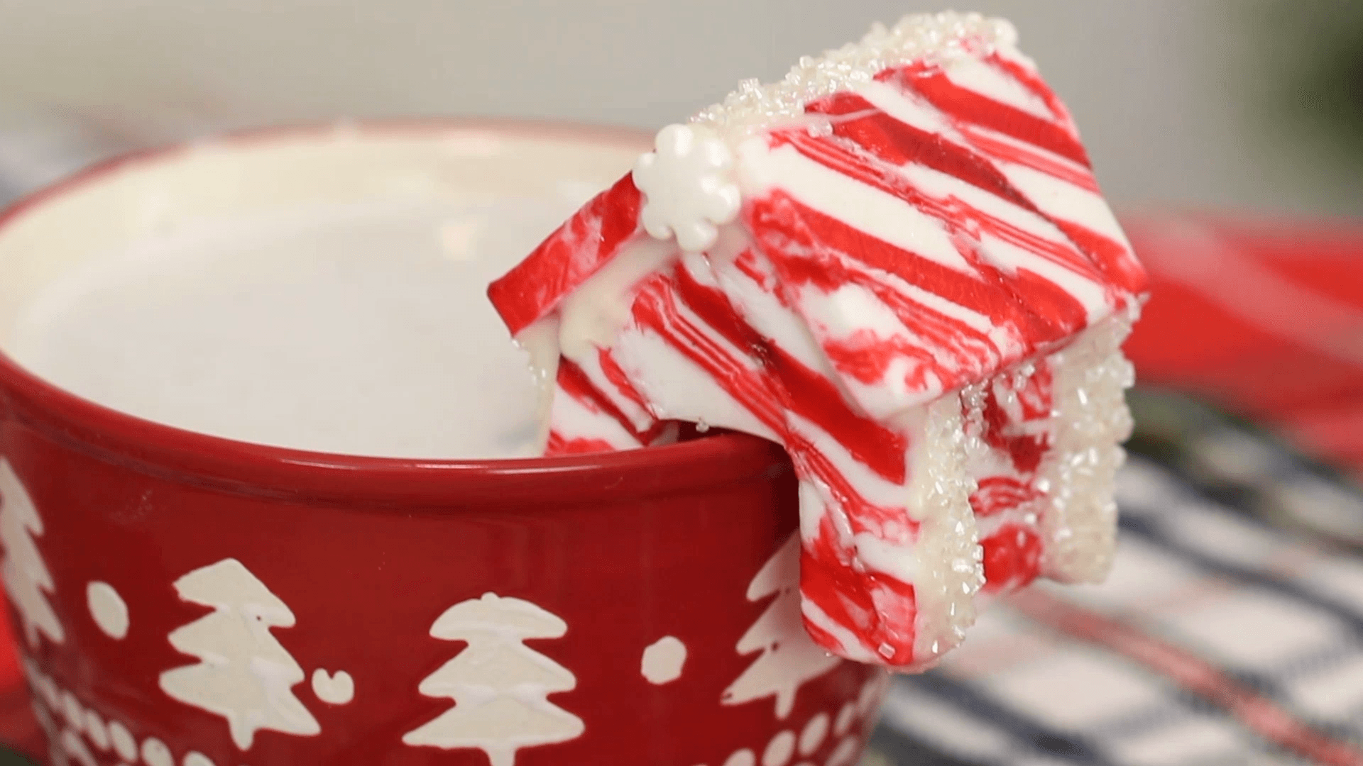 Candy Cane Heart Mug Toppers - Dukes and Duchesses