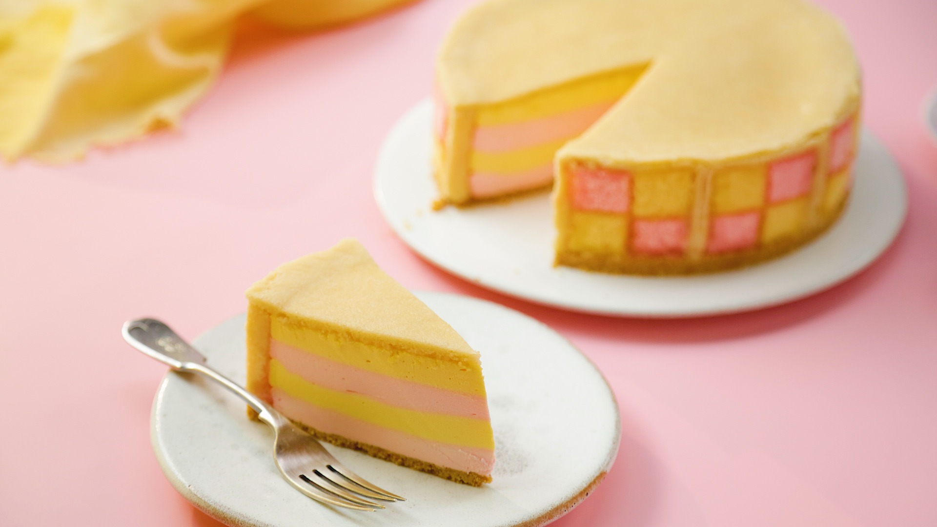 Cheesecake Battenberg (Tangkapan Layar)