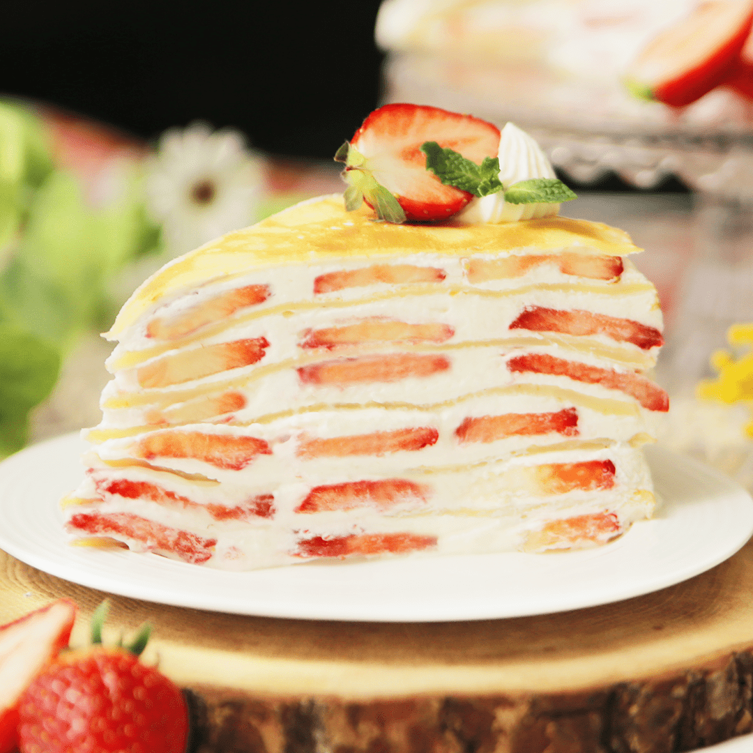 Strawberry crepe cake