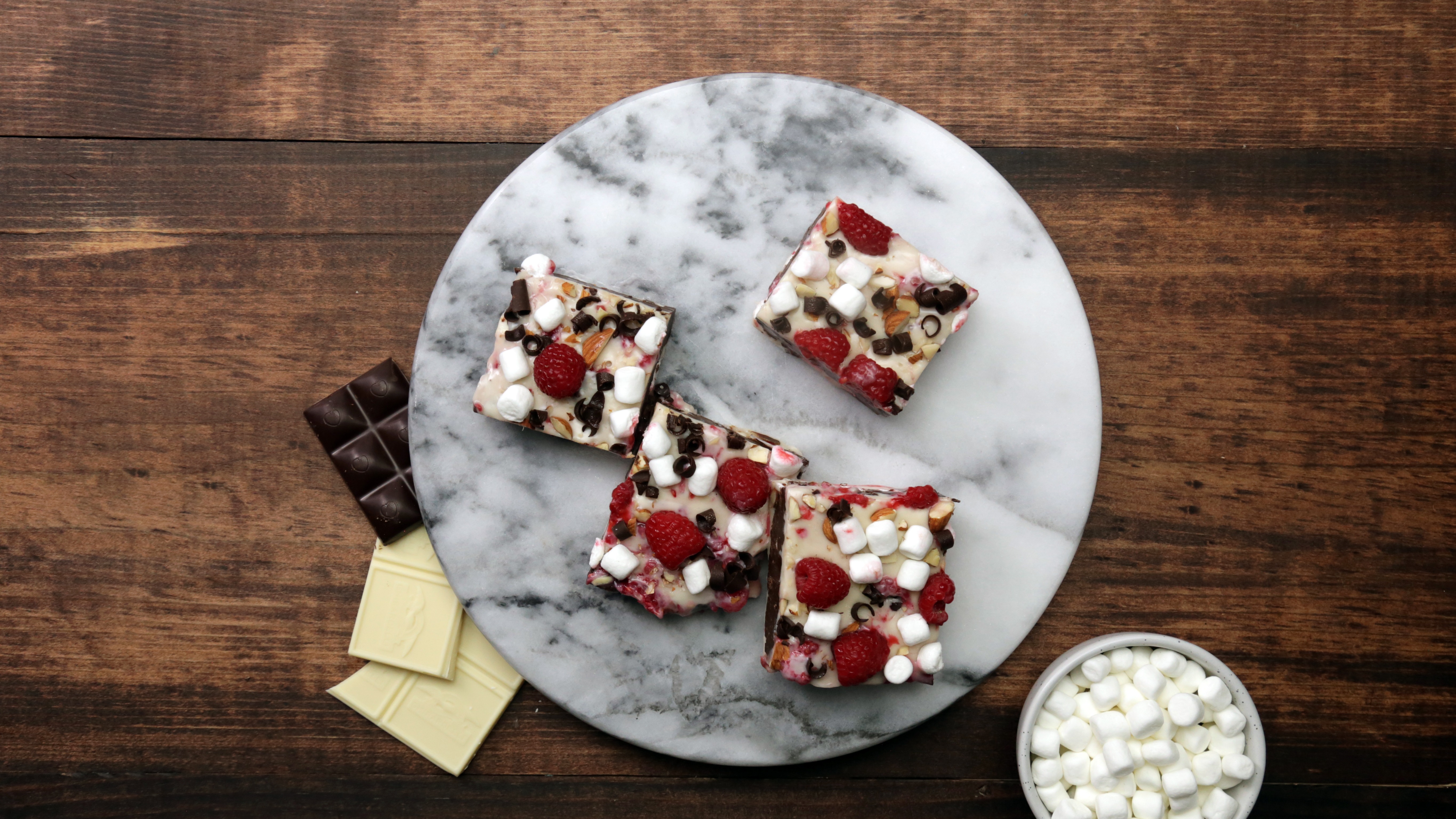 Raspberry Rocky Road Fudge | Tastemade