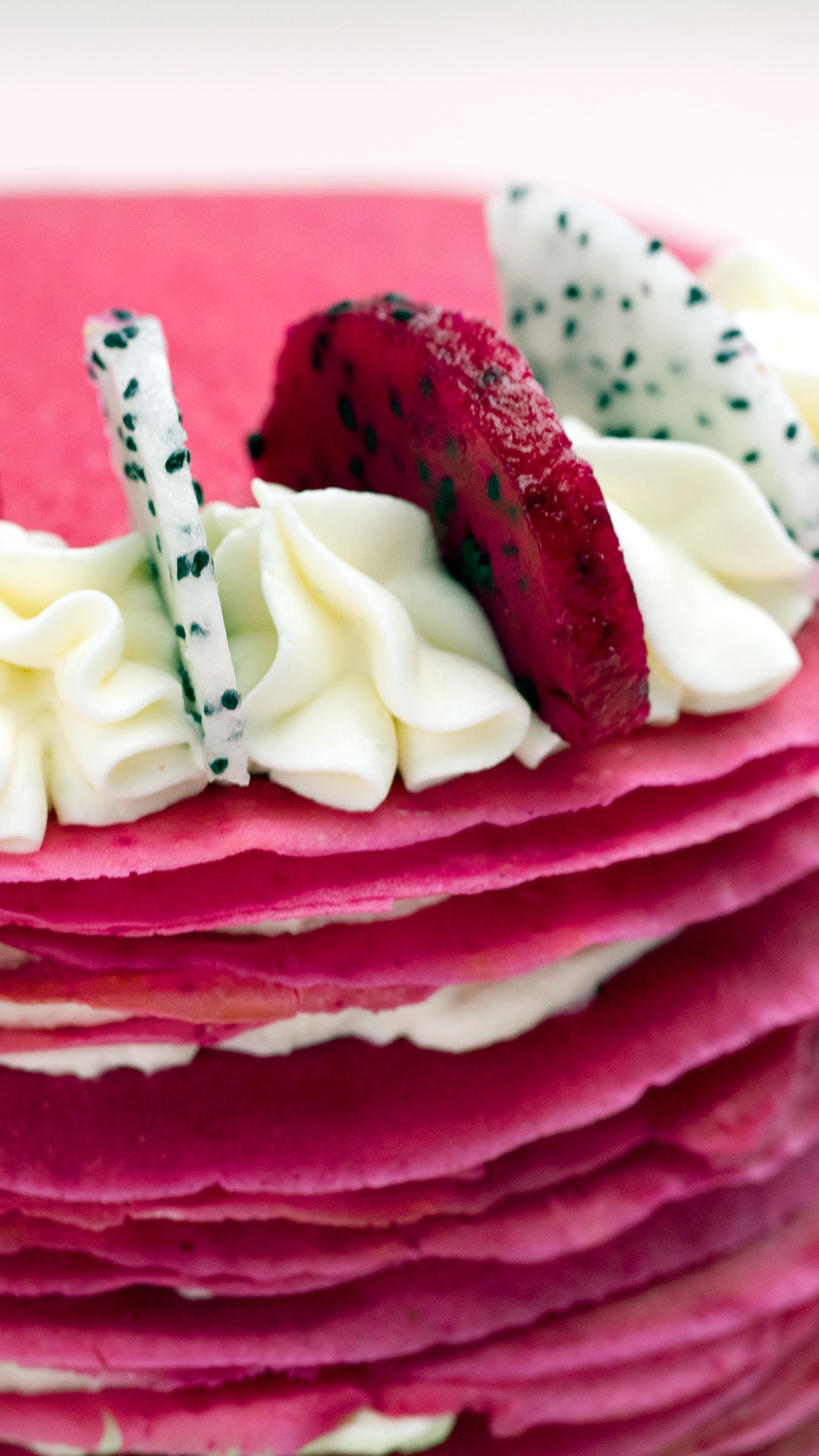 Tropical White Cake with Dragonfruit Buttercream - Cooking With Carlee