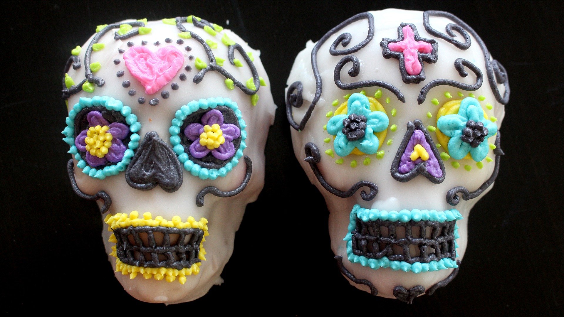 Katie's sugar skull birthday cake - Decorated Cake by - CakesDecor