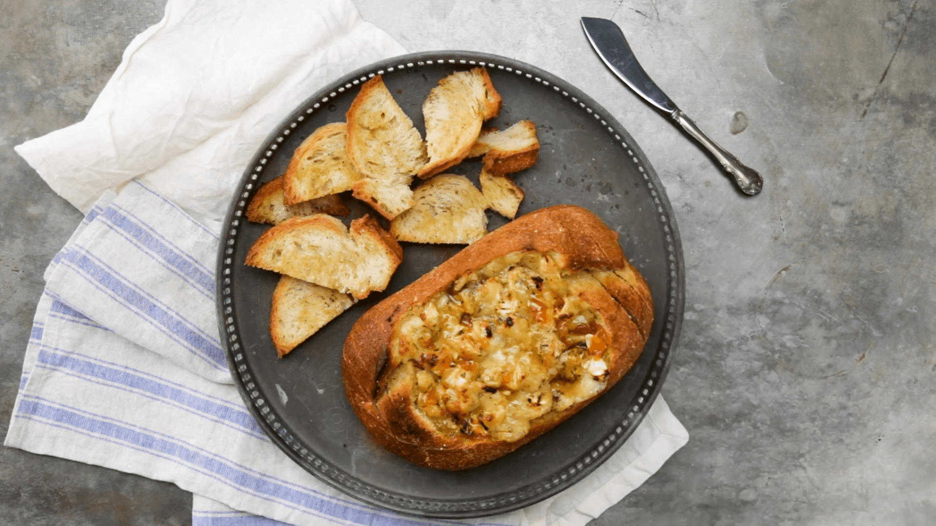 Brie and Apricot Bread Bowl Dip | Tastemade