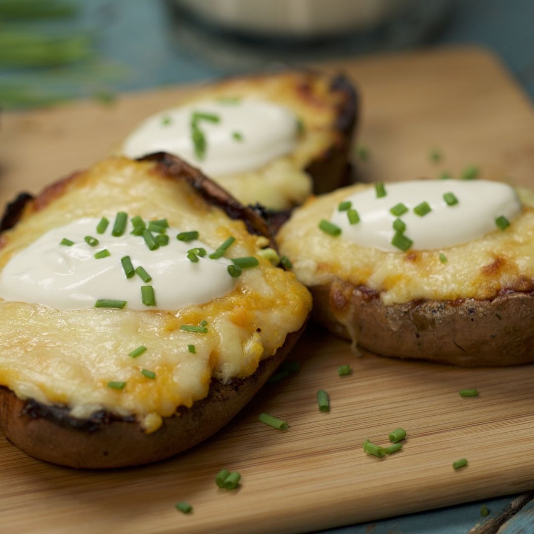 CheeseStuffed Sweet Potato Skins Tastemade
