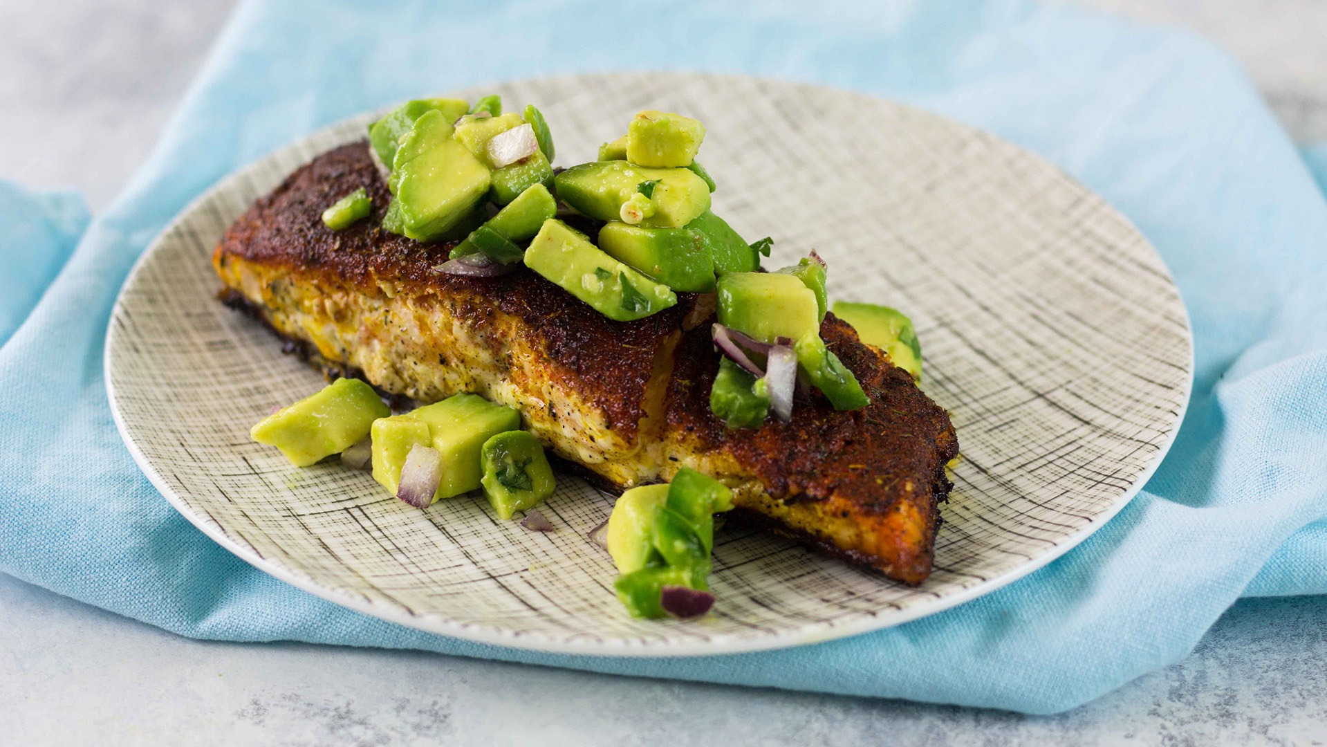 Blackened Salmon with Avocado Salsa | Tastemade