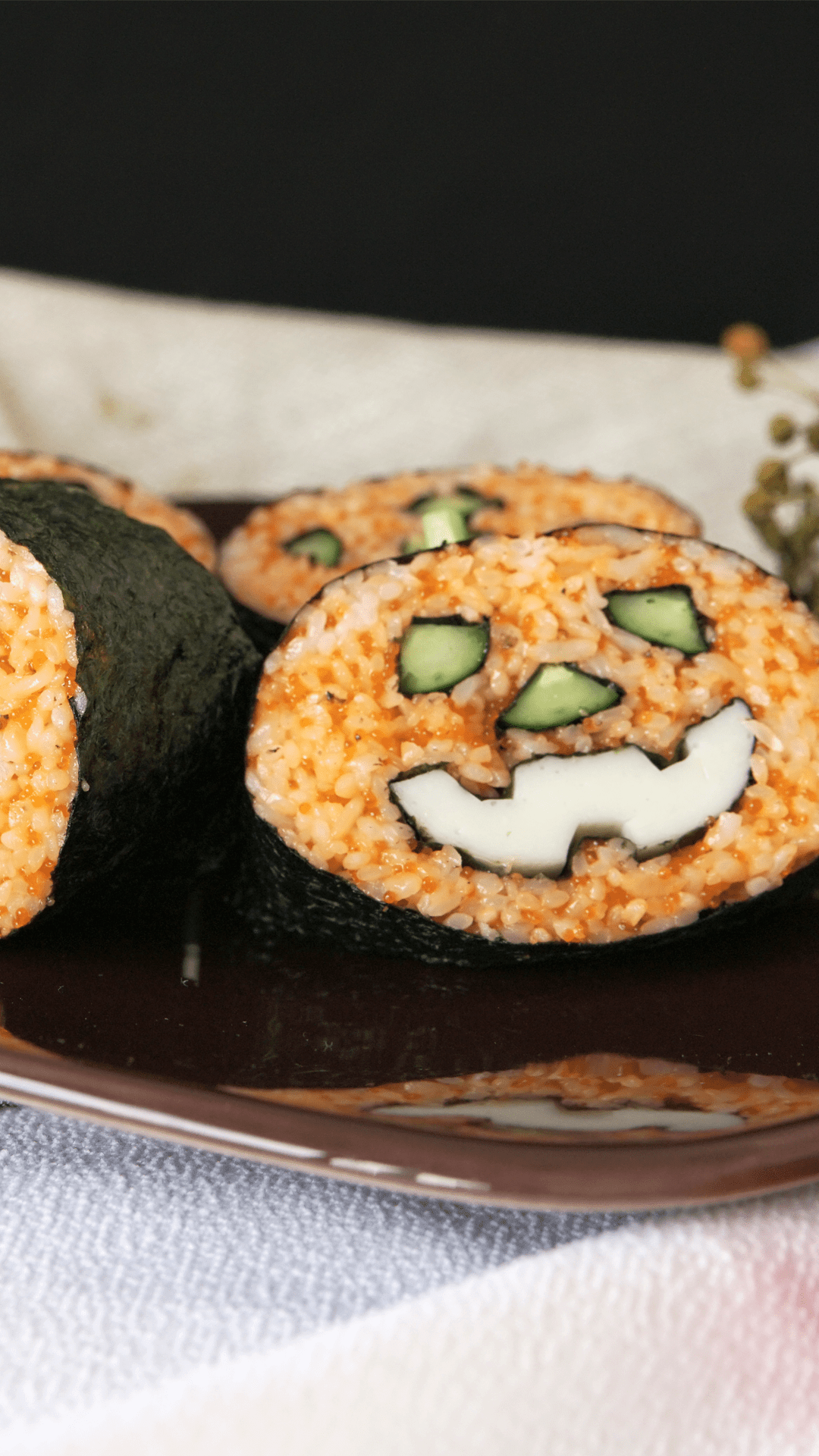 Jack-O-Lantern Sushi