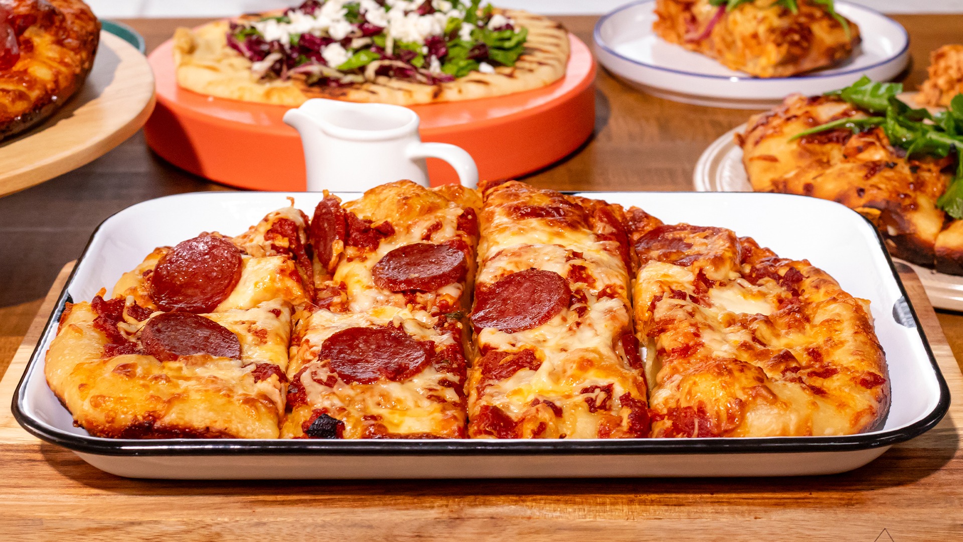 Grandma's Deep Dish Pizza with Mozzarella & Chorizo | Tastemade