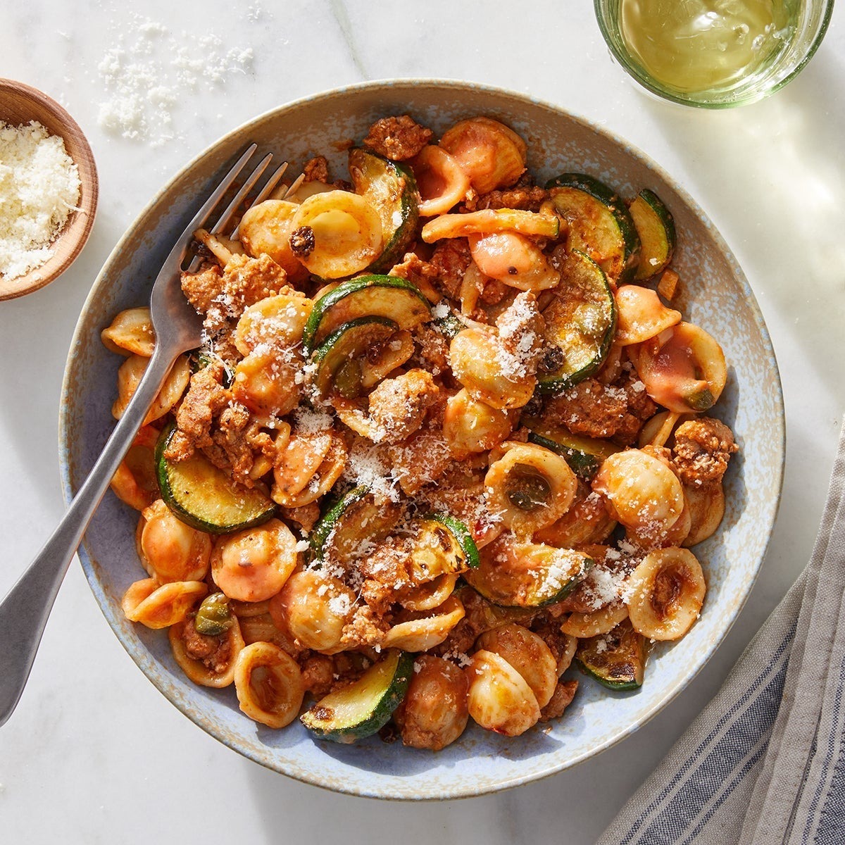 orecchiette-pork-rag-with-currants-zucchini-tastemade