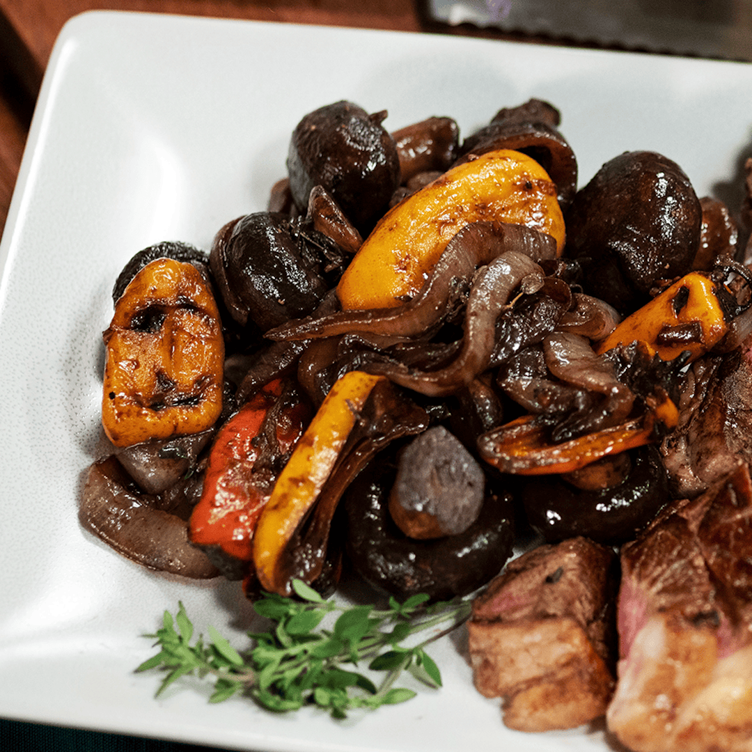 Balsamic Baby Bella w/ Peppers &amp; Onions-image