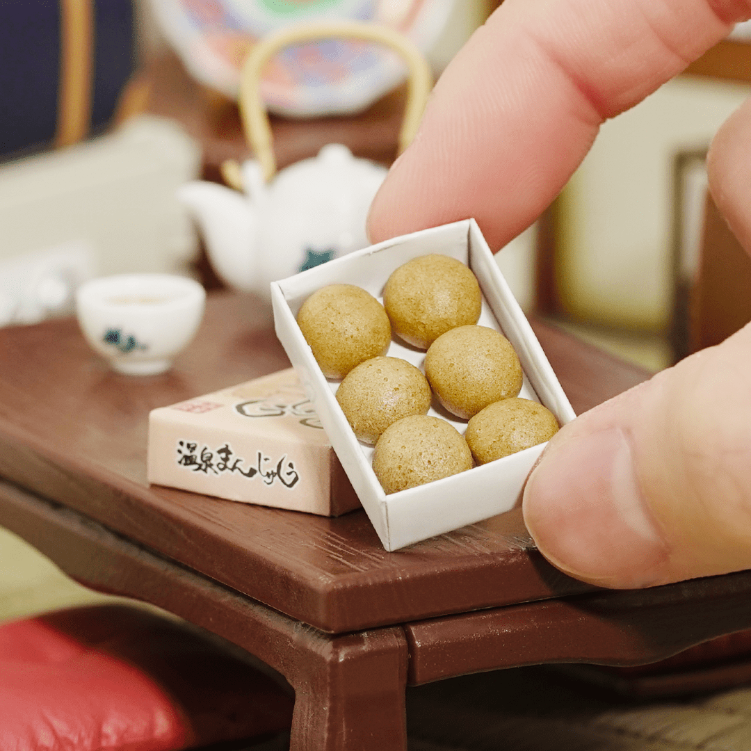 旅館にきたよ】ミニチュア温泉まんじゅう♨️【ちびめし】 | TASTEMADE