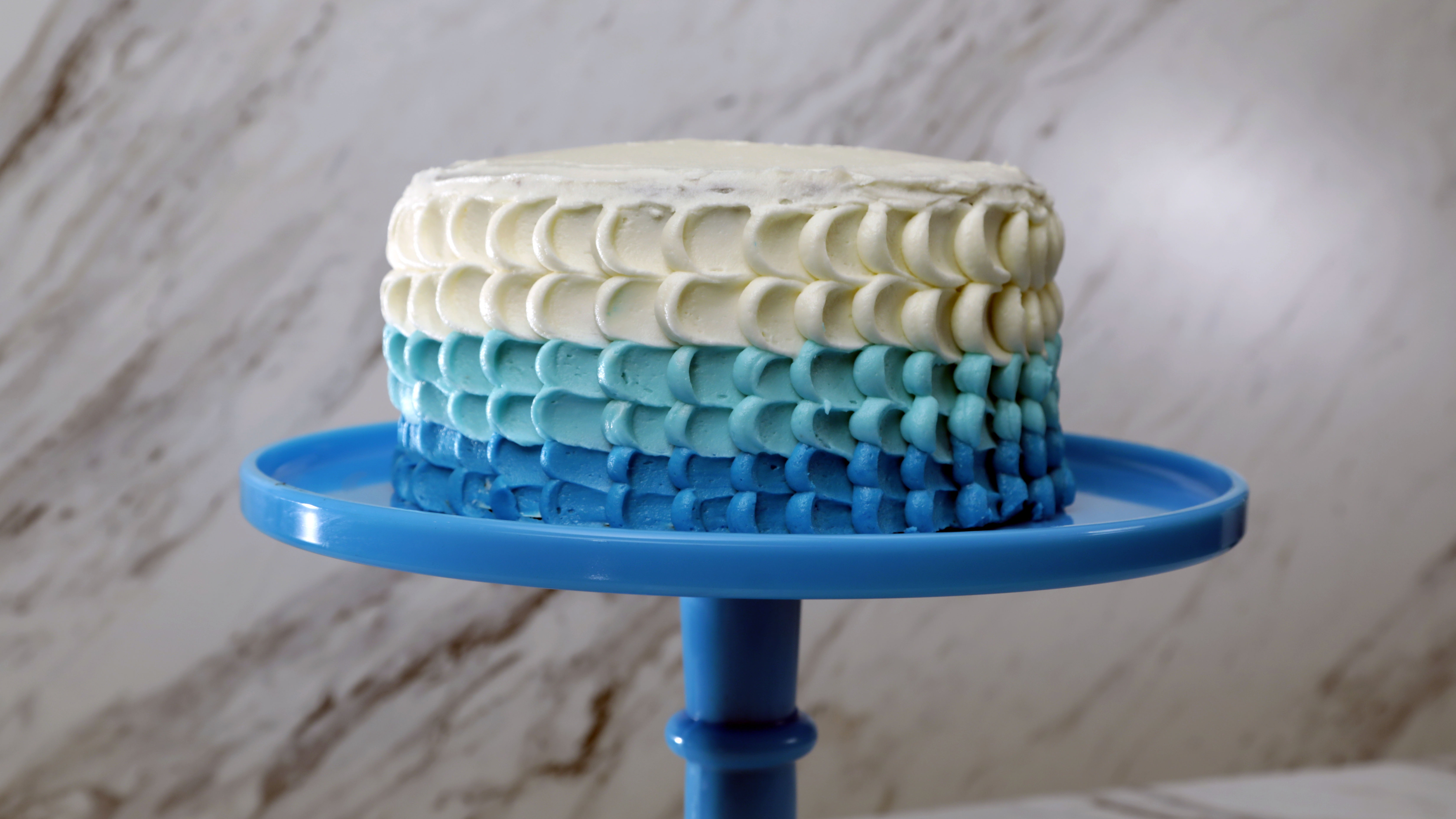 Jacob's Blue Ombre Rosette Cake