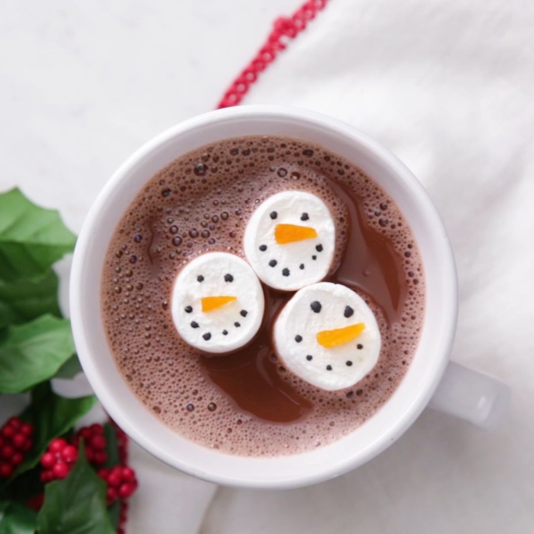 Snowman Hot Chocolate Marshmallows Tastemade 
