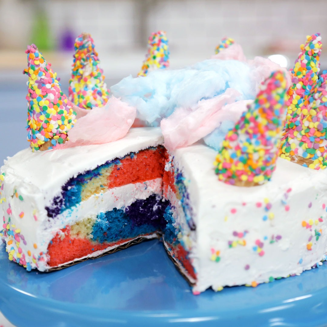 Sugar Candy Balloons and Fondant Unicorn Cake - Dough and Cream