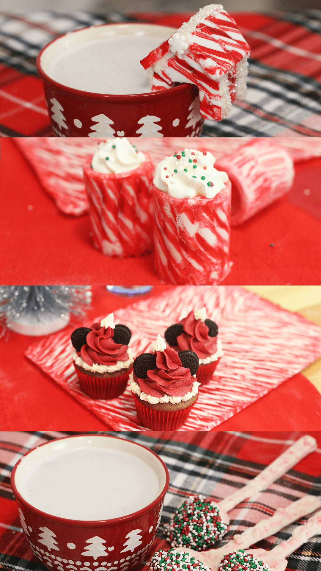 Candy Cane Heart Mug Toppers - Dukes and Duchesses