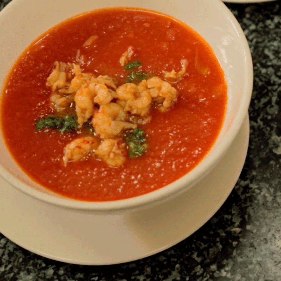 tomato-crayfish-soup-herb-forest-tastemade