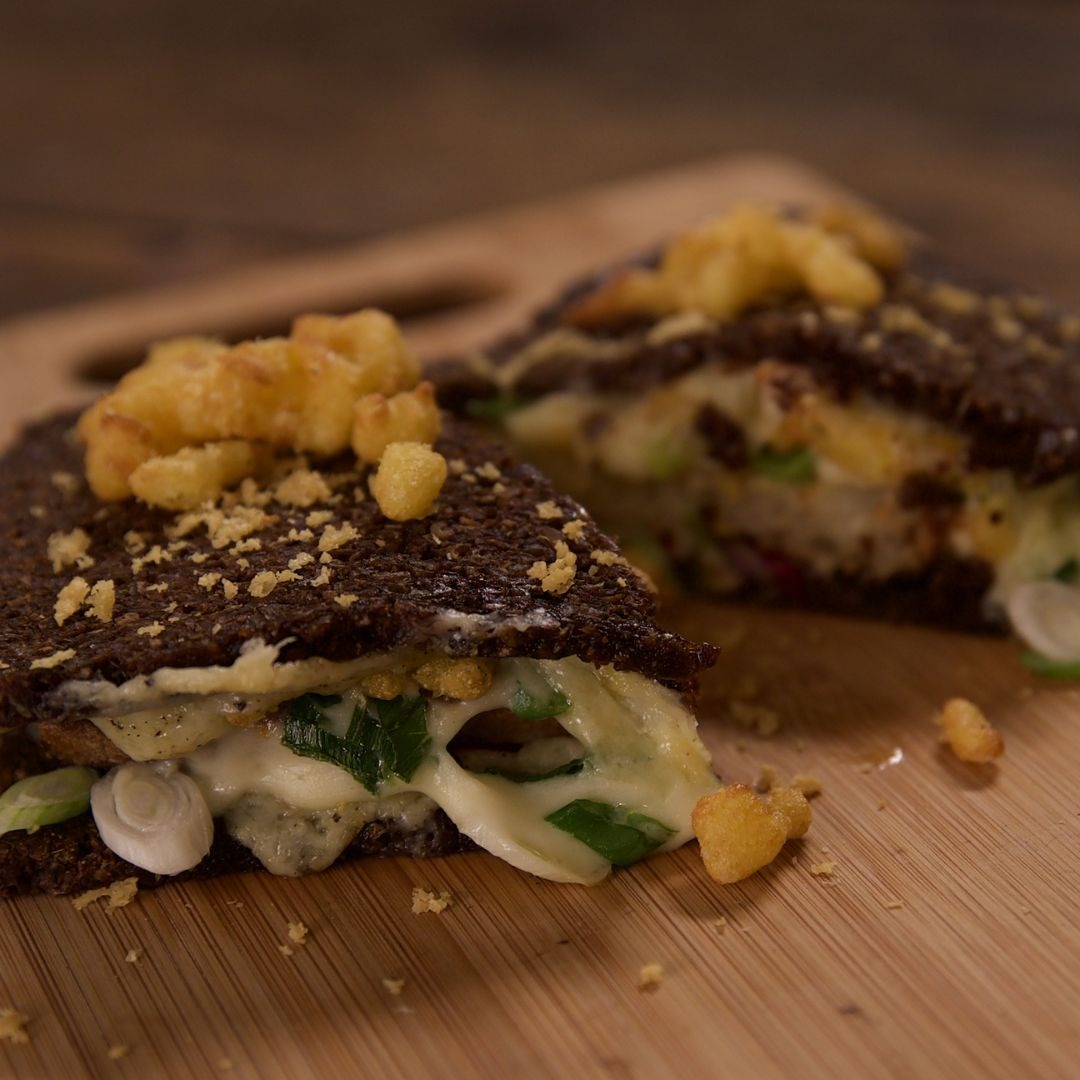 Wotsits & Pumpernickel Grilled Cheese Tastemade