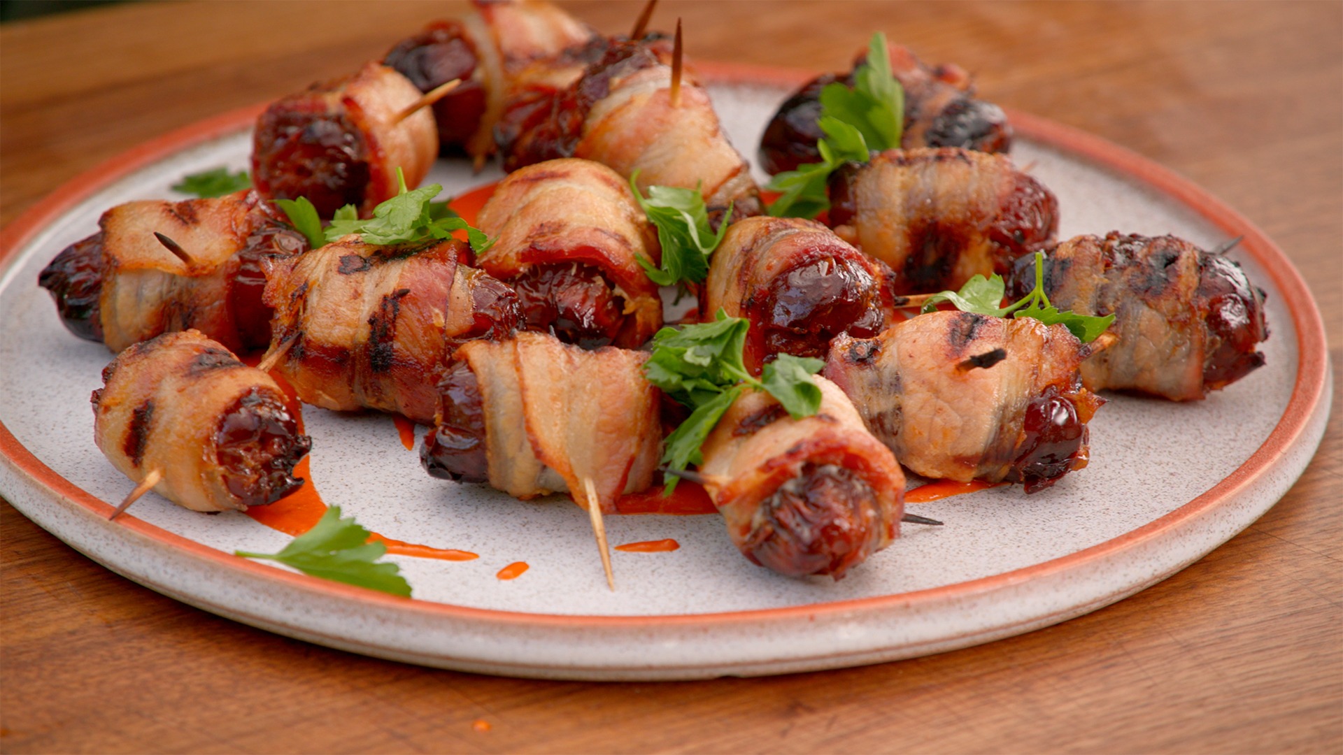 Bacon Wrapped Almond and Chorizo Stuffed Dates Tastemade
