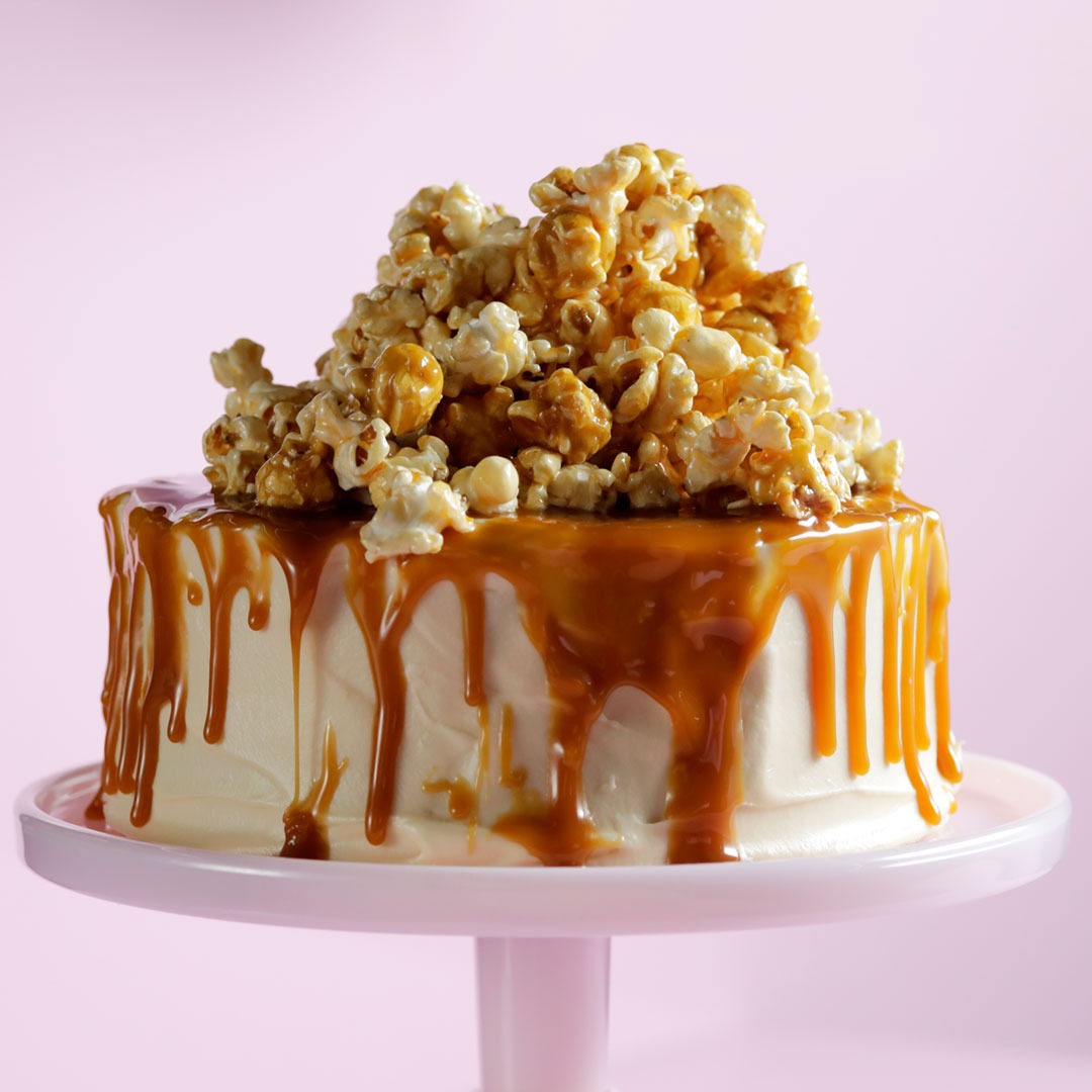 Gluten-Free Caramel Chocolate Popcorn Cake – The Cake Bake Shop®