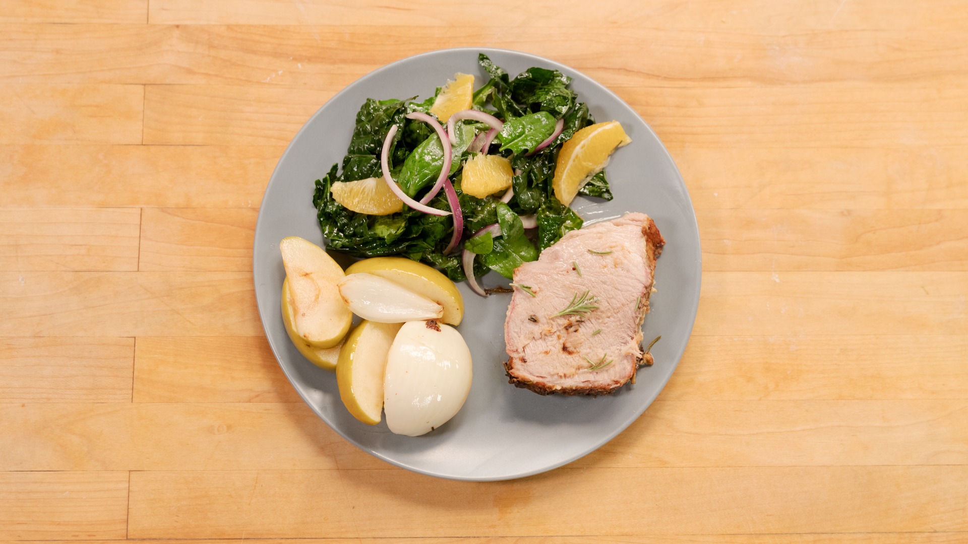 Roasted Pork Butt With Apples and Onions-image