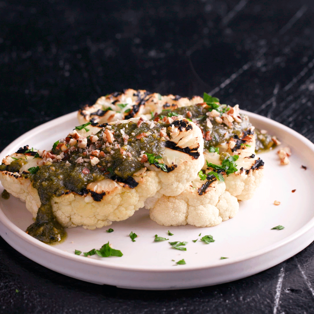 Kale Pesto Cauliflower Steak | Tastemade