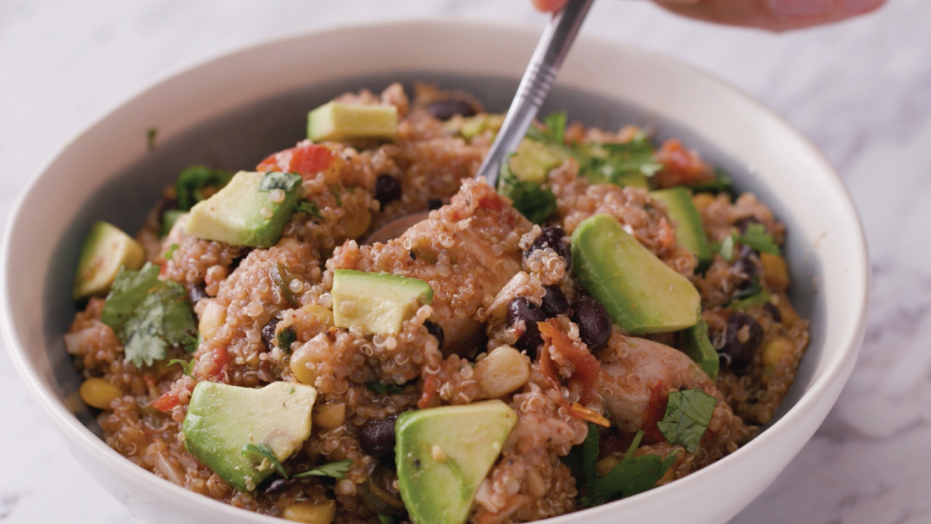 Southwestern Chicken Quinoa Bowl | Tastemade