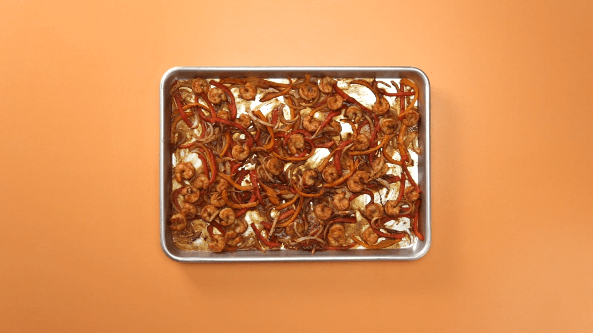 Sheet-Pan Shrimp Fajitas | Tastemade