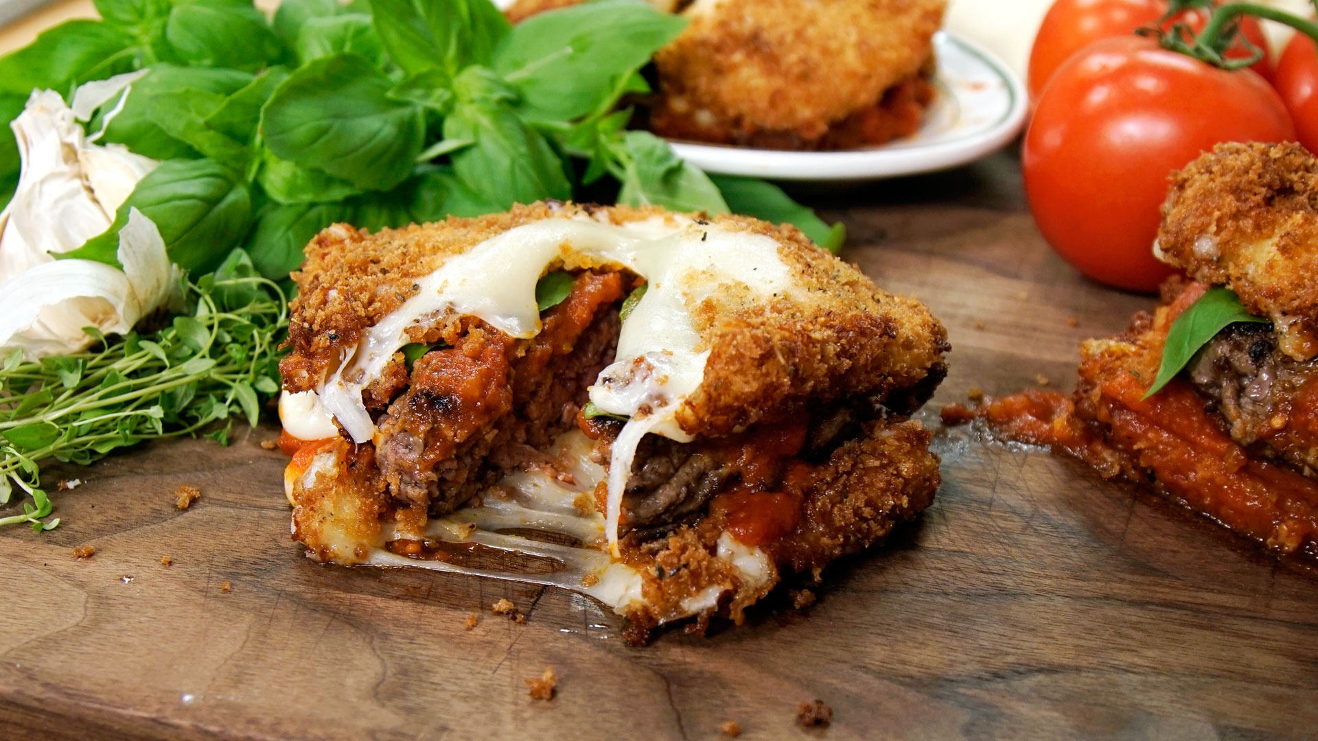 Fried Mozzarella Burgers Tastemade