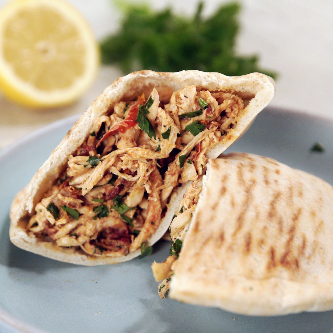 SunDried TomatoLemon Chicken Salad In Pita Tastemade