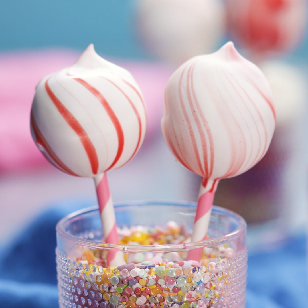 Marbled Cheesecake Pops | Tastemade