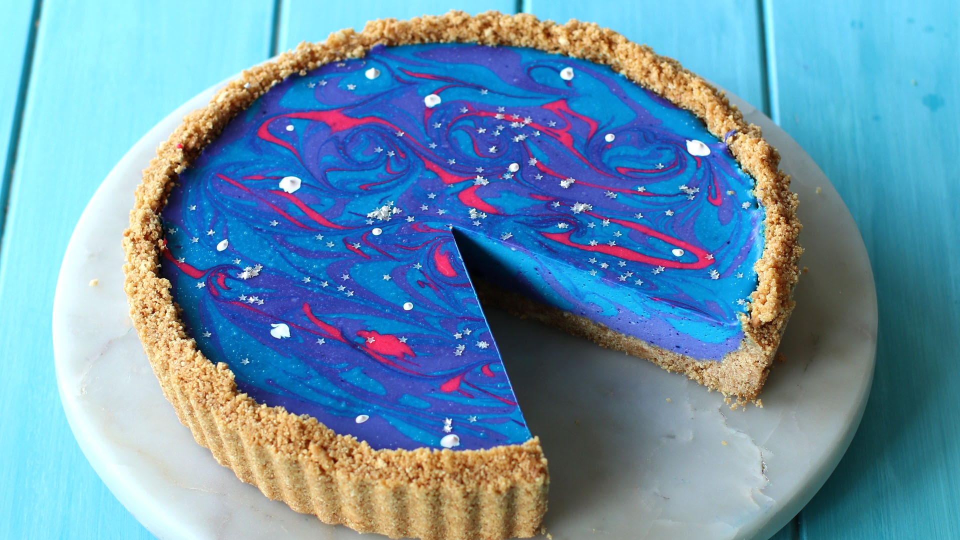 NoBake Galaxy Cheesecake Tastemade
