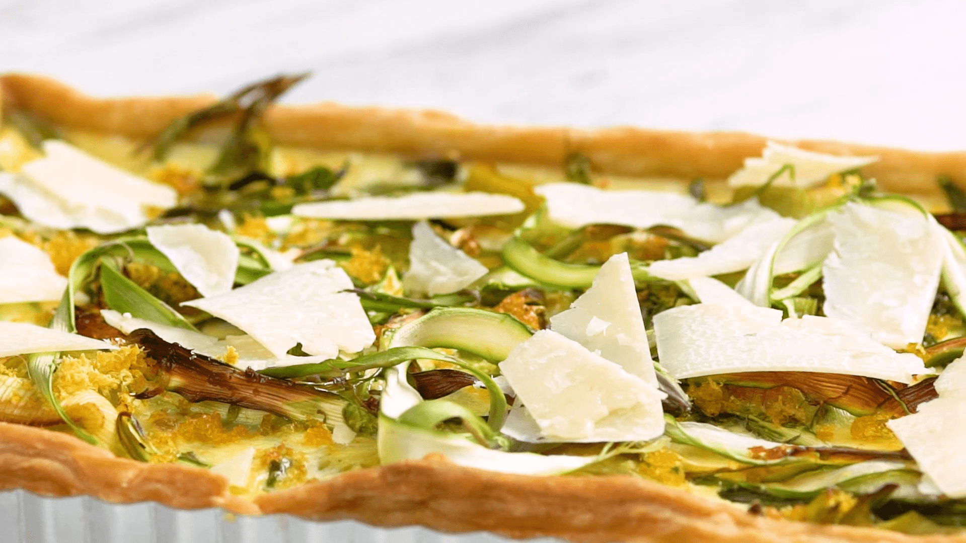 Asparagus, Parmesan, Leek, and Lemon Quiche Tastemade