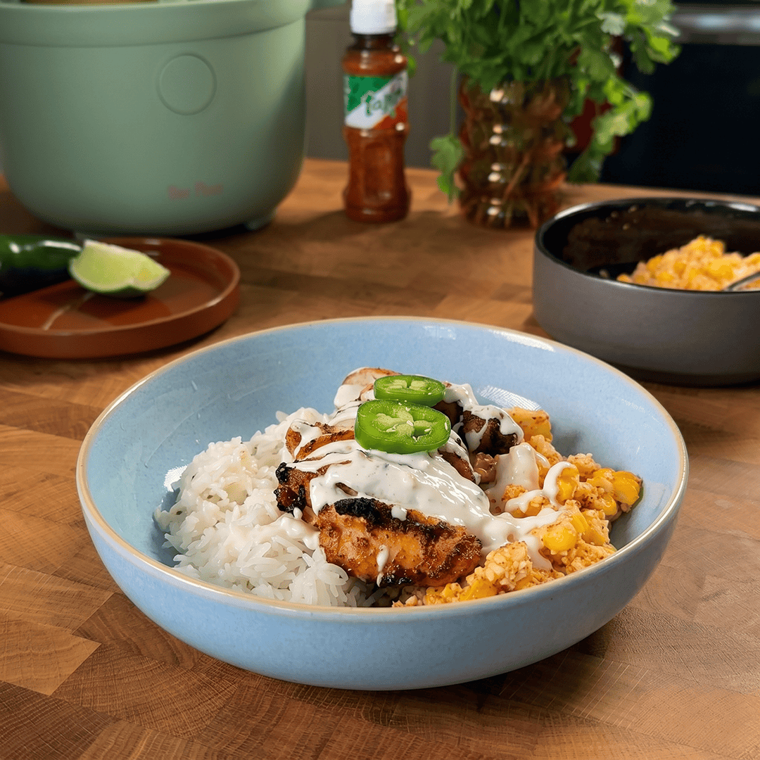 Street Corn Chicken Rice Bowls | Tastemade