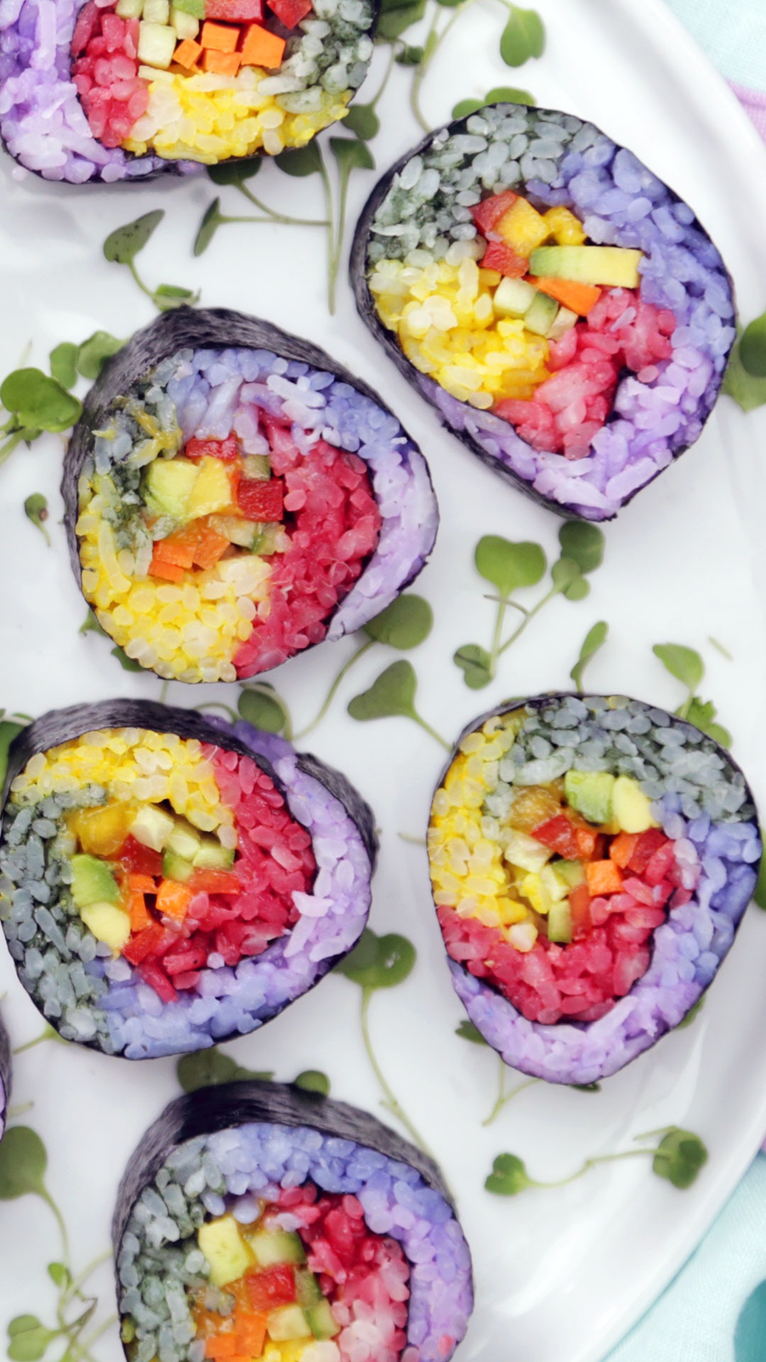 Easy Rainbow Vegetable Sushi for Kids - The Gingered Whisk