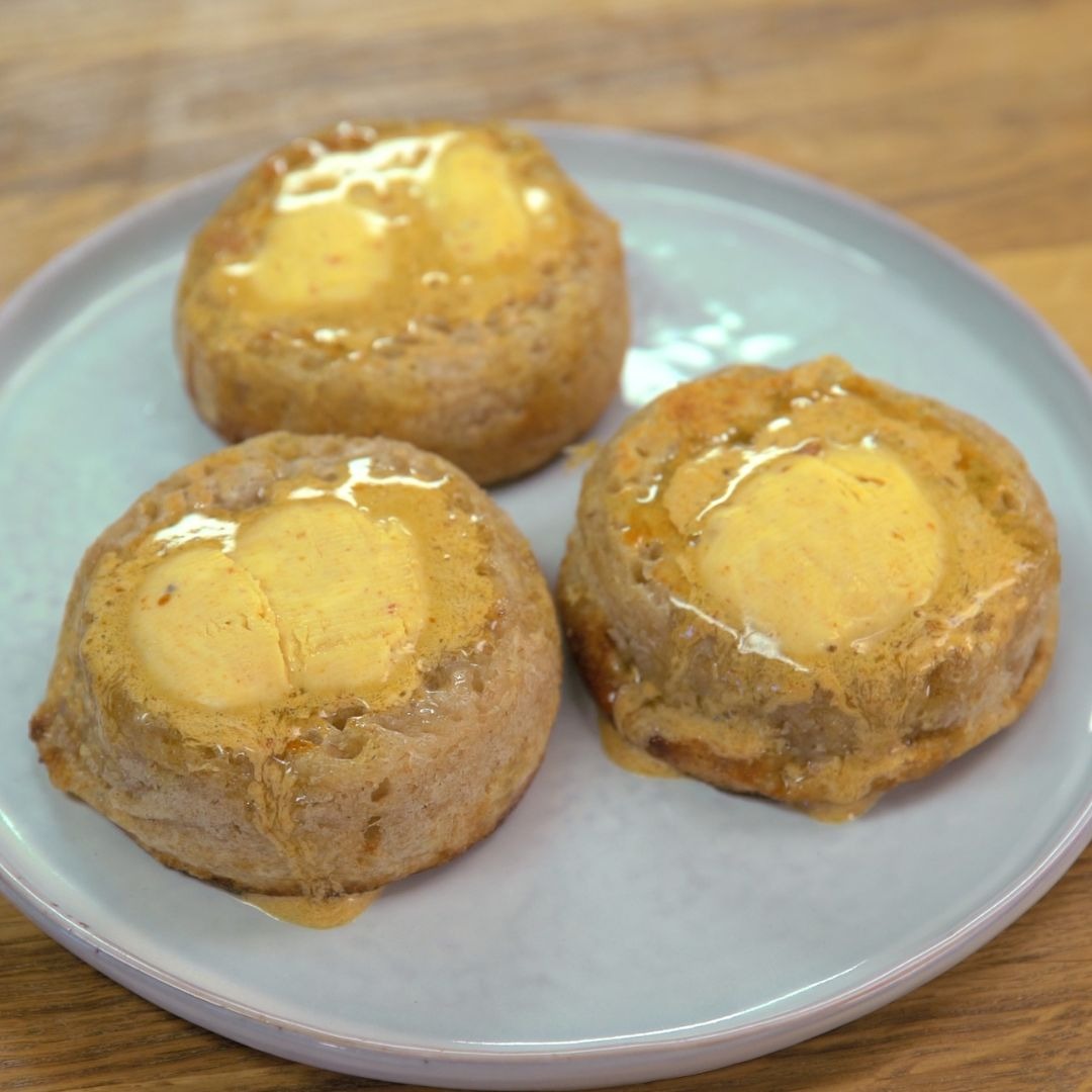 Sourdough Crumpets With Honeycomb Butter Tastemade Sourdough Crumpets With Honeycomb Butter Tastemade