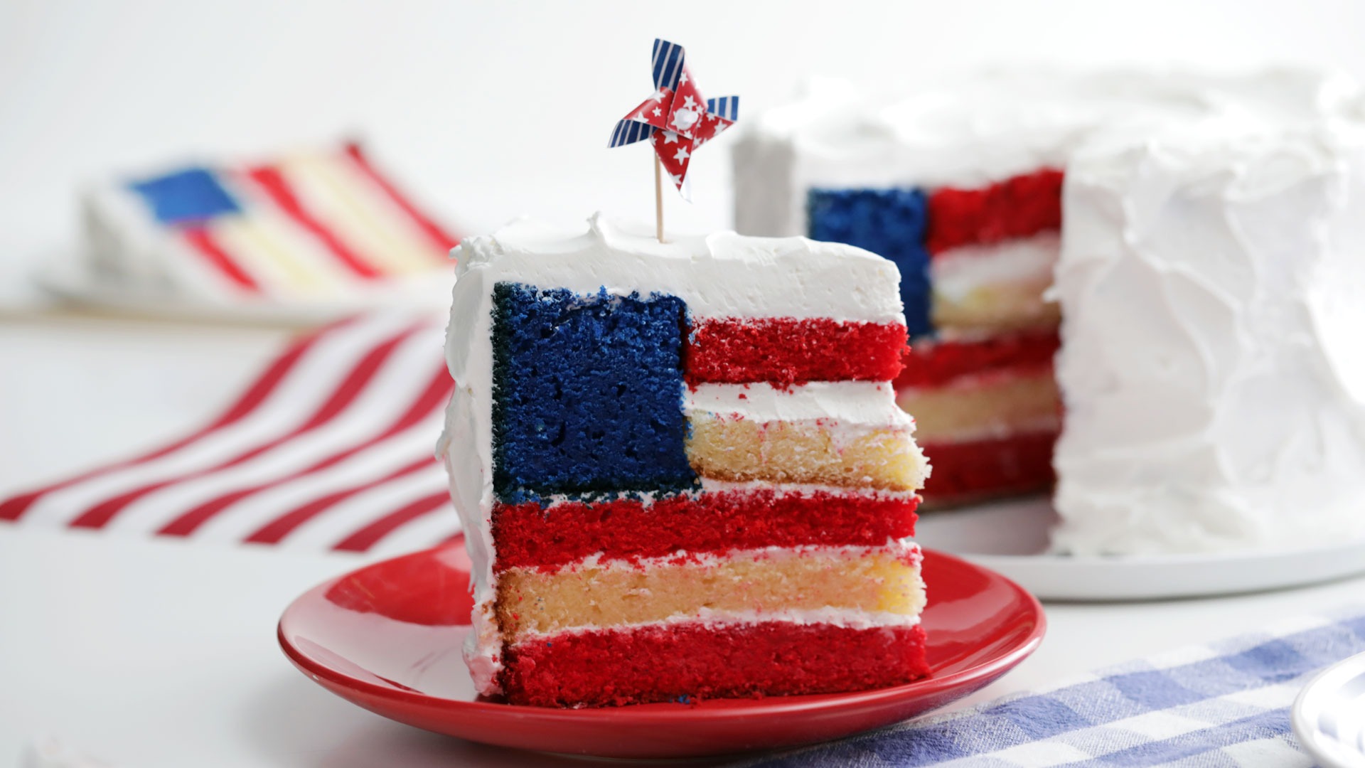 Flag Cupcake Cake - Plain Chicken