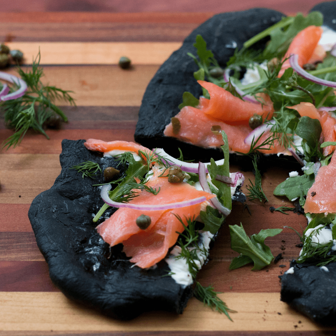 Squid Ink Flatbread With Smoked Salmon Tastemade