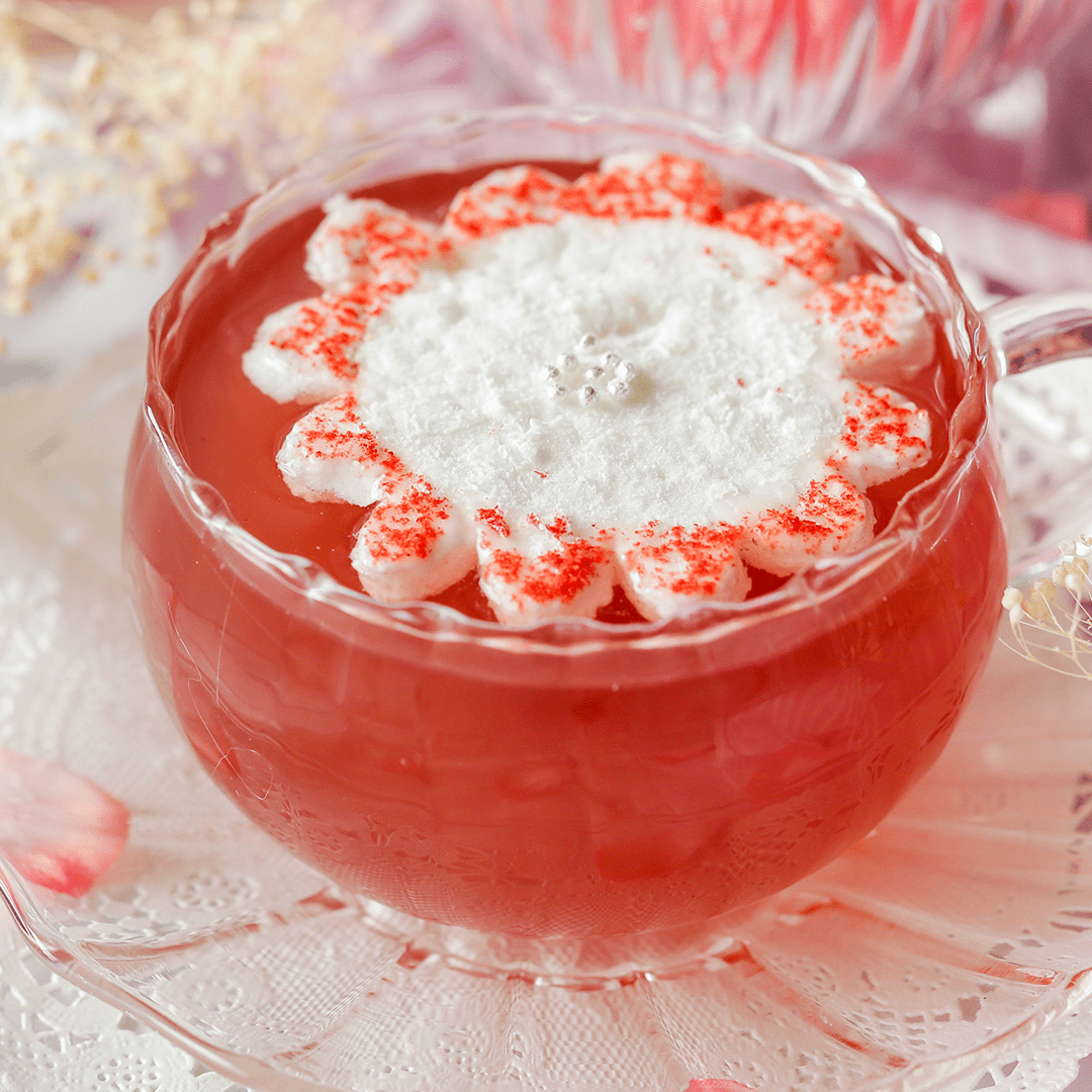 Tea with Blooming Marshmallow Flower Tastemade